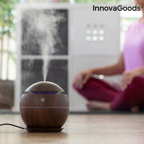 Mini Humidificador Difusor de Aromas Dark Walnut InnovaGoods