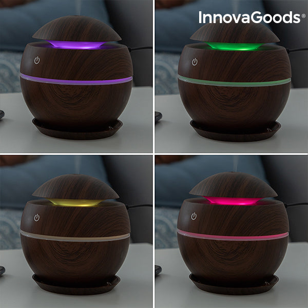 Mini Humidificador Difusor de Aromas Dark Walnut InnovaGoods