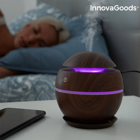 Mini Humidificador Difusor de Aromas Dark Walnut InnovaGoods