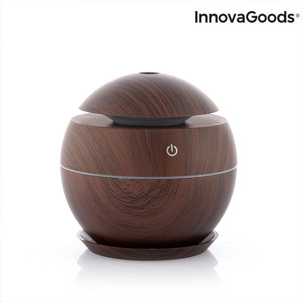 Mini Humidificador Difusor de Aromas Dark Walnut InnovaGoods