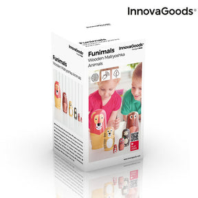 Matryoshka de Madera con Figuras de Animales Funimals InnovaGoods 11 Piezas