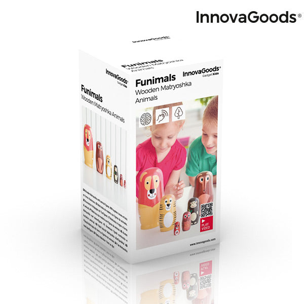 Matryoshka de Madera con Figuras de Animales Funimals InnovaGoods 11 Piezas