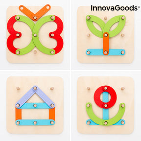 Juego de Madera para Formar Letras y Números Koogame InnovaGoods 27 Piezas