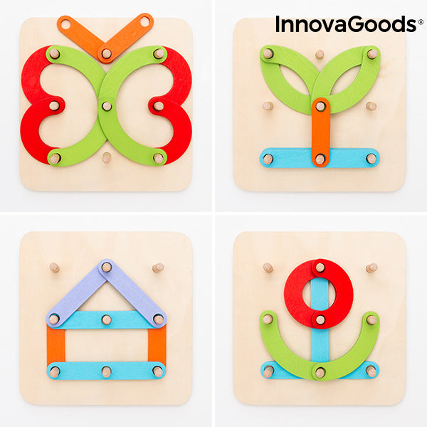 Juego de Madera para Formar Letras y Números Koogame InnovaGoods 27 Piezas