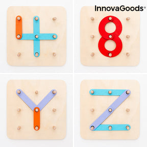 Juego de Madera para Formar Letras y Números Koogame InnovaGoods 27 Piezas