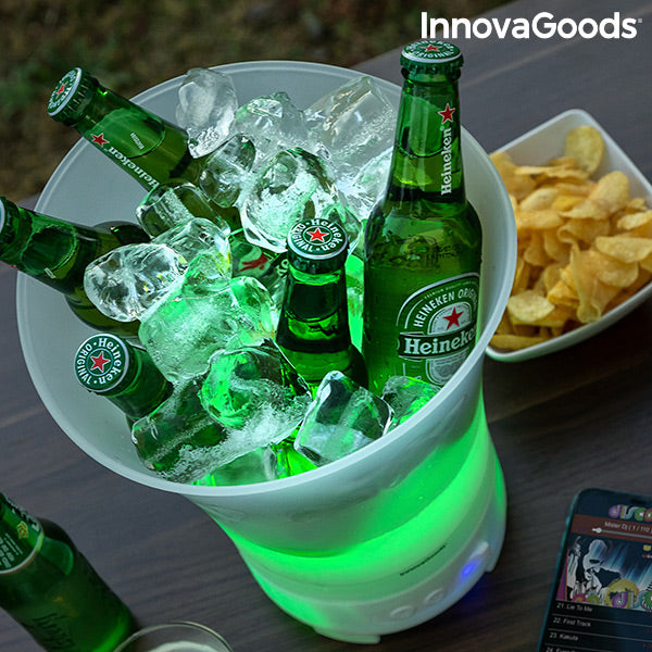 Cubitera LED con Altavoz Recargable Sonice InnovaGoods