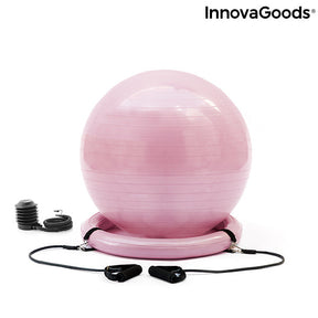 Pelota de Yoga con Anillo de Estabilidad y Bandas de Resistencia AshtanBall InnovaGoods