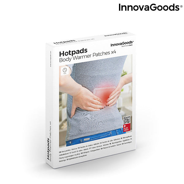 Parches de Calor Corporales Adhesivos Hotpads InnovaGoods (Pack de 4)