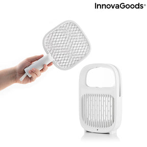 Lámpara Antimosquitos y Raqueta Matainsectos Recargable 2 en 1 Swateck InnovaGoods