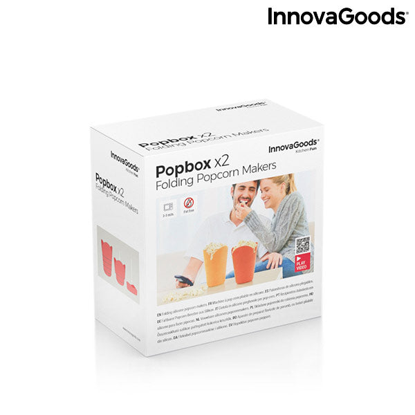 Palomiteras de Silicona Plegables Popbox InnovaGoods (Pack de 2)