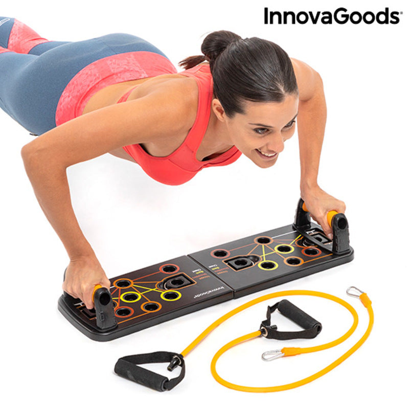 Tabla de Flexiones Push-Up con Bandas de Resistencia y Guía de Ejercicios Pulsher InnovaGoods