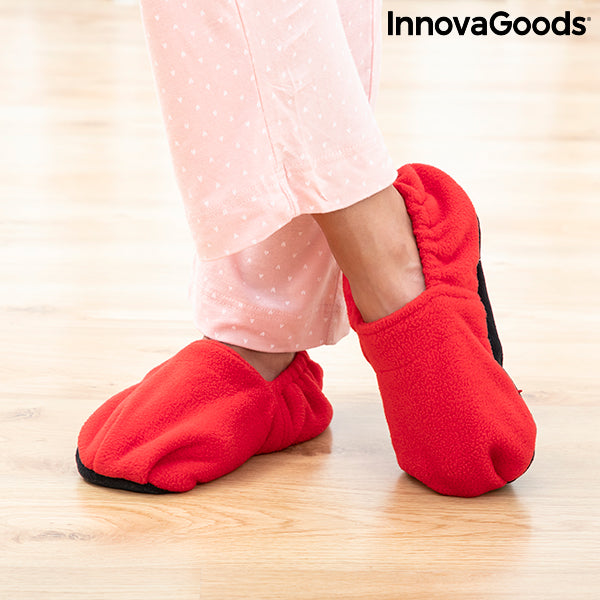 Zapatillas de Casa Calentables en Microondas InnovaGoods Rojo