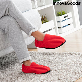 Zapatillas de Casa Calentables en Microondas InnovaGoods Rojo