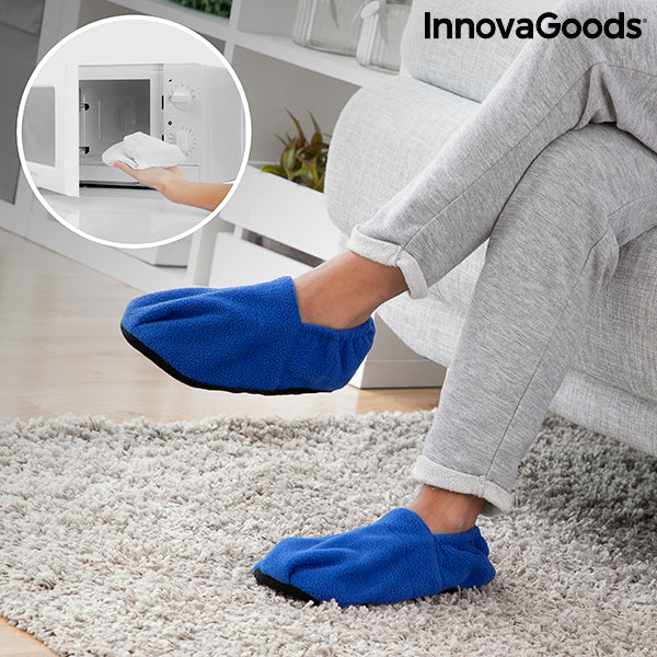 Zapatillas de Casa Calentables en Microondas InnovaGoods Azul