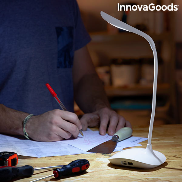 Lámpara LED de Mesa Recargable Táctil Lum2Go InnovaGoods