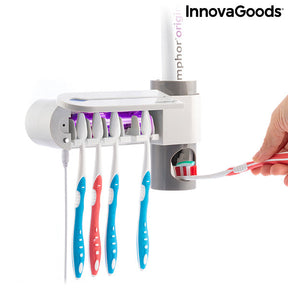 Esterilizador UV de Cepillos Dentales con Soporte y Dispensador de Dentífrico Smiluv InnovaGoods