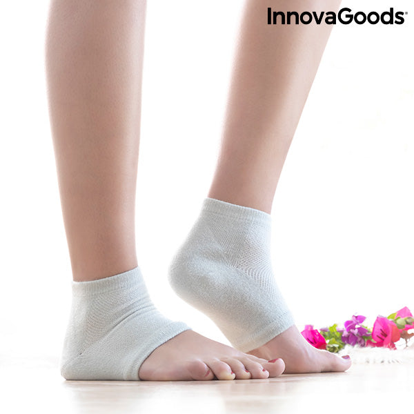 Calcetines Hidratantes con Almohadillas de Gel y Aceites Naturales Relocks InnovaGoods