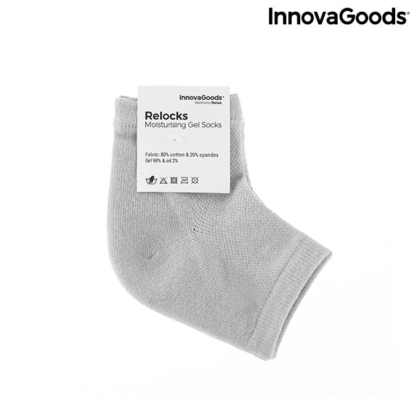 Calcetines Hidratantes con Almohadillas de Gel y Aceites Naturales Relocks InnovaGoods