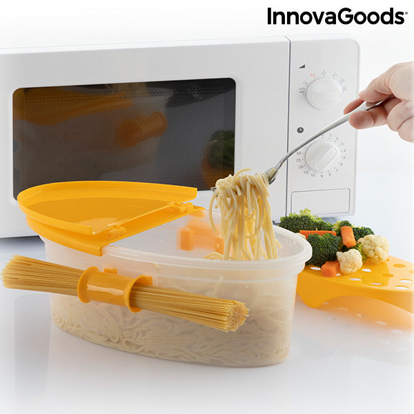 Cuecepasta para Microondas 4 en 1 con Accesorios y Recetas Pastrainest InnovaGoods