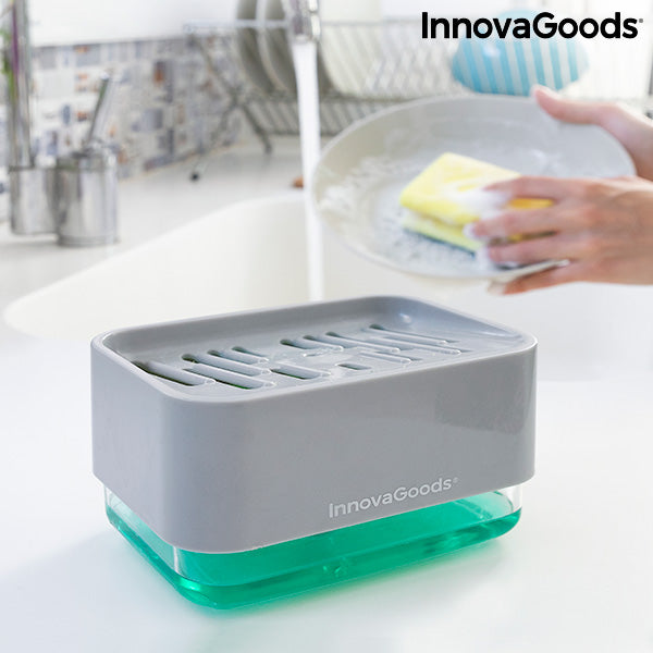 Dispensador de Jabón 2 en 1 para Fregadero Pushoap InnovaGoods