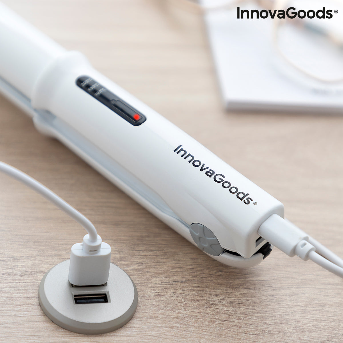 Plancha de Pelo Recargable con Power Bank Hesser InnovaGoods