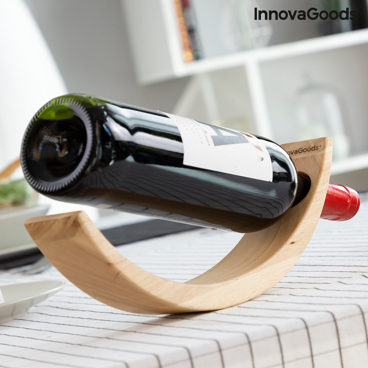 Botellero Flotante de Madera para Vino Woolance InnovaGoods