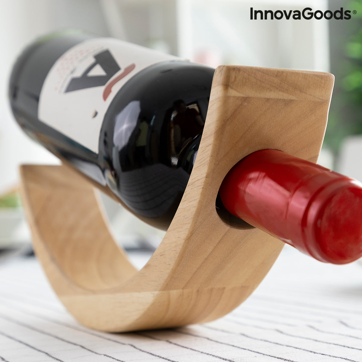 Botellero Flotante de Madera para Vino Woolance InnovaGoods