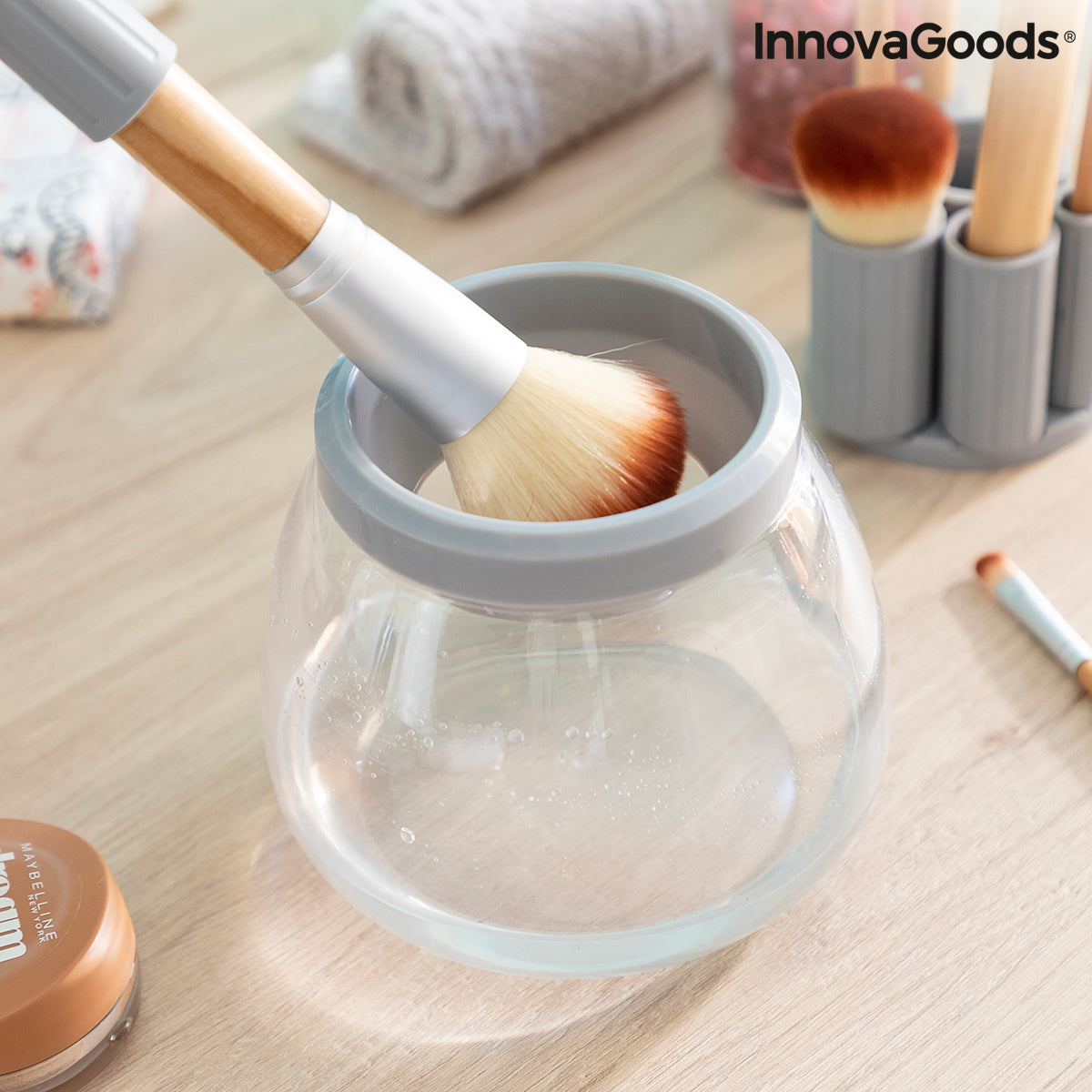 Limpiador y Secador Automático de Brochas de Maquillaje Maklin InnovaGoods