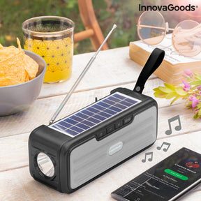 Altavoz Inalámbrico con Carga solar y Linterna LED Sunker InnovaGoods