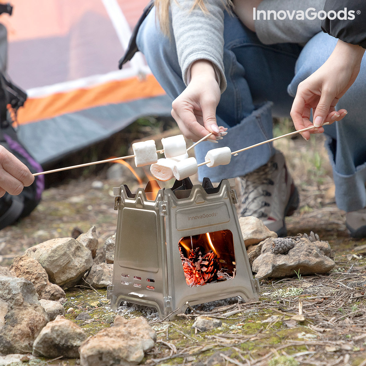 Bocina de Acero Desmontable para Camping Flamet InnovaGoods 