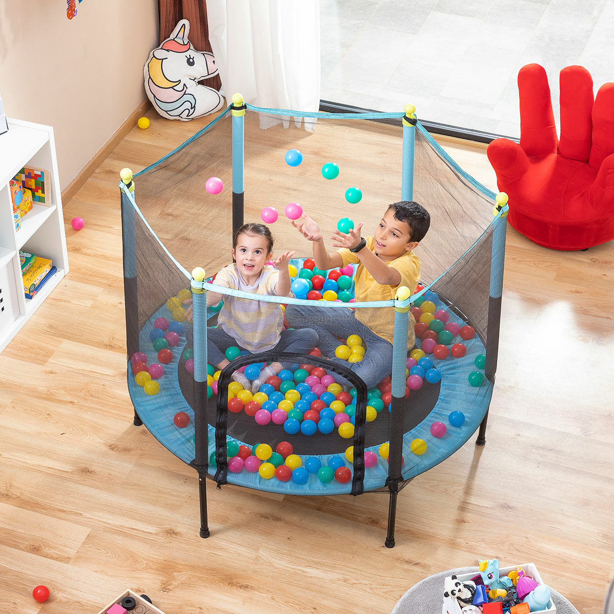 Trampolín Infantil con Seguridad Rojo Kidine InnovaGoods 