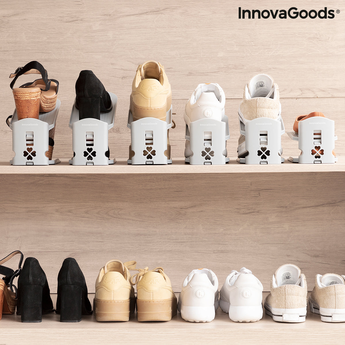 Sholczer InnovaGoods Organizador De Zapatos Ajustable 6 Unidades 