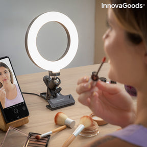 Aro de Luz Selfie con Pinza de Soporte Lumahoop InnovaGoods