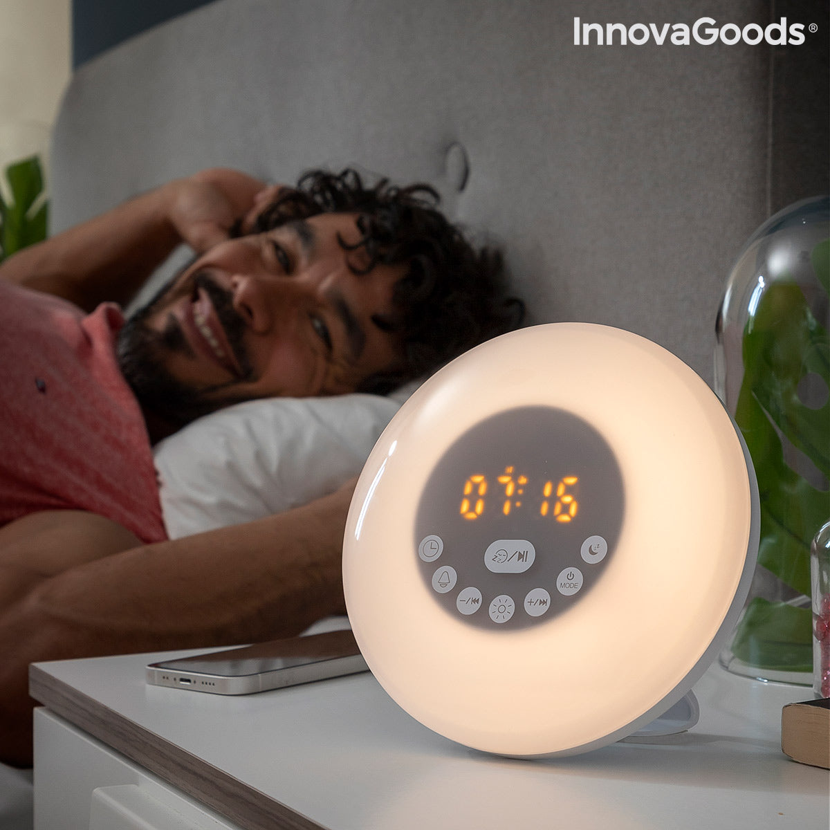 Despertador Amanecer con Altavoz Slockar InnovaGoods