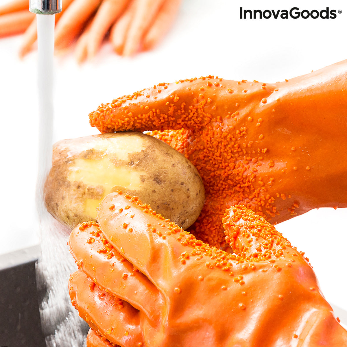 Guantes Limpiadores de Verduras y Frutas Glinis InnovaGoods