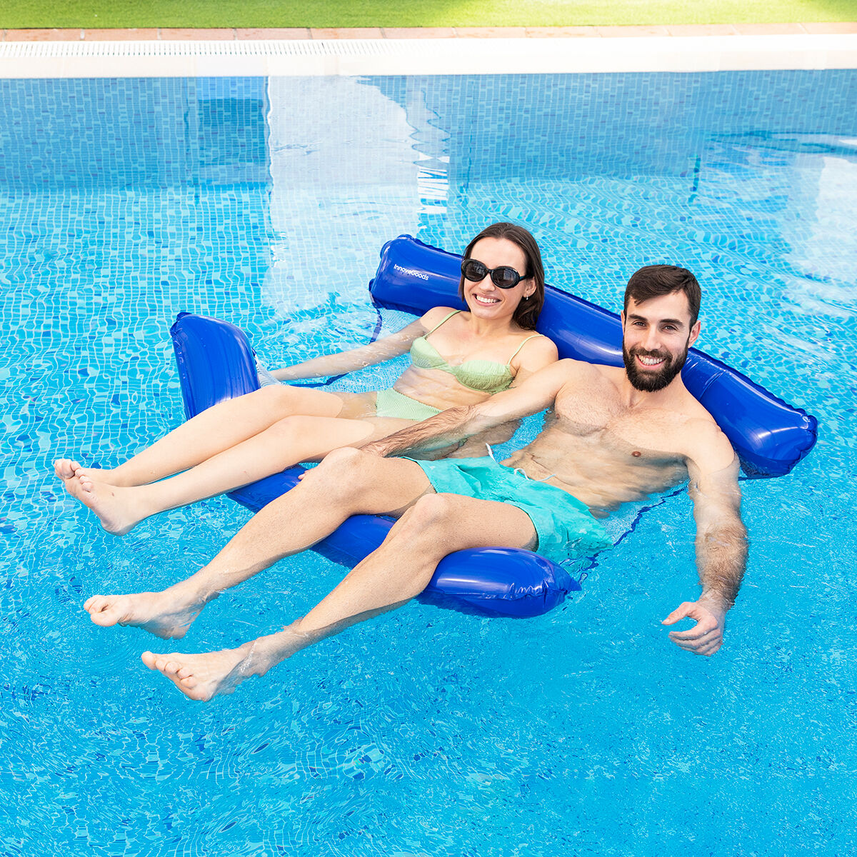 Hamaca de Agua Flotante Doble para Piscina Twolok InnovaGoods 