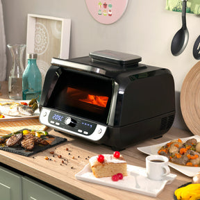 Freidora de Aire con Grill, Accesorios y Recetario InnovaGoods Air Fryer Fryinn 12-in-1 6000 Negro Acero 6 L 3400 W