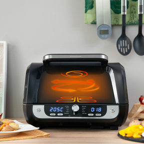 Freidora de Aire con Grill, Accesorios y Recetario InnovaGoods Air Fryer Fryinn 12-in-1 6000 Negro Acero 6 L 3400 W