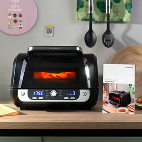 Freidora de Aire con Grill, Accesorios y Recetario InnovaGoods Air Fryer Fryinn 12-in-1 6000 Negro Acero 6 L 3400 W