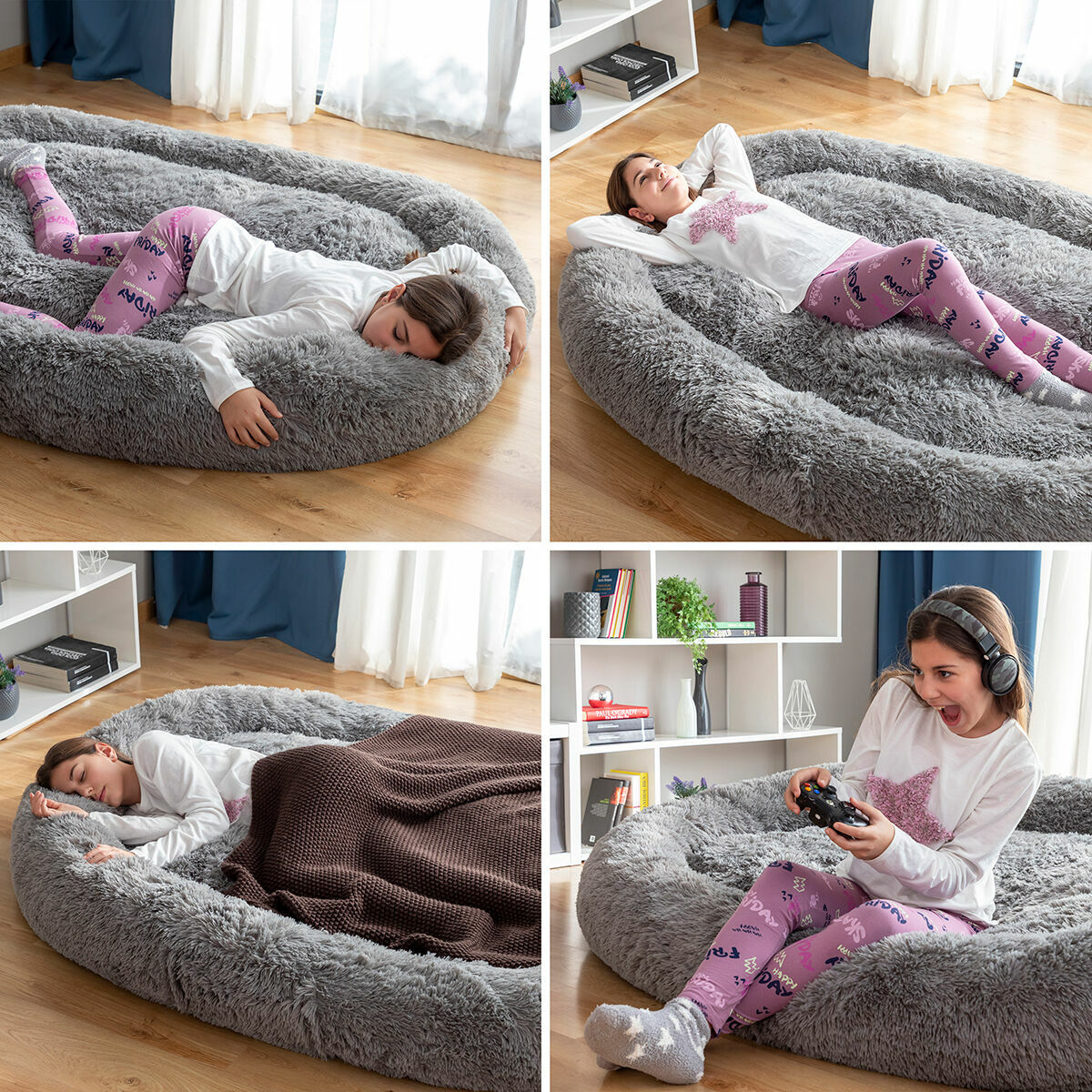 Cama de Perro para Humanos | Human Dog Bed XXL InnovaGoods Grey