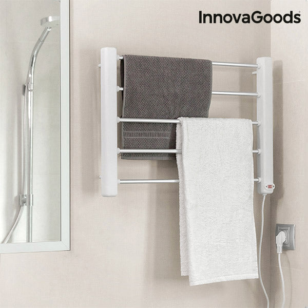 Toallero Eléctrico de Pared InnovaGoods 65W Blanco Gris (5 Barras)