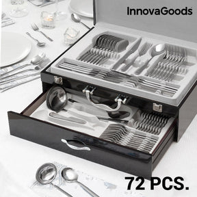 Cubertería de Acero Inoxidable Cook D'Lux InnovaGoods (72 Piezas)