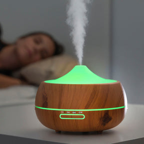 Humidificador Difusor de Aroma LED Efecto Madera InnovaGoods 