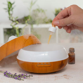 Humidificador Difusor de Aroma LED Efecto Madera InnovaGoods 