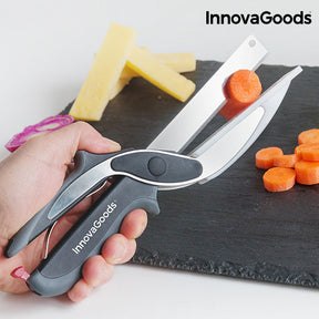 Cuchillo-Tijera con Mini Tabla de Cortar Integrada InnovaGoods