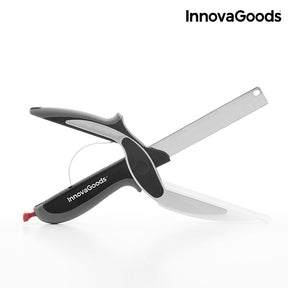 Cuchillo-Tijera con Mini Tabla de Cortar Integrada InnovaGoods