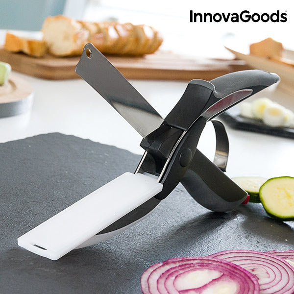 Cuchillo-Tijera con Mini Tabla de Cortar Integrada InnovaGoods