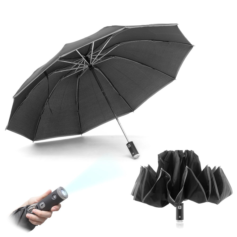 Paraguas de Cierre Inverso Plegable con LED Folbrella InnovaGoods