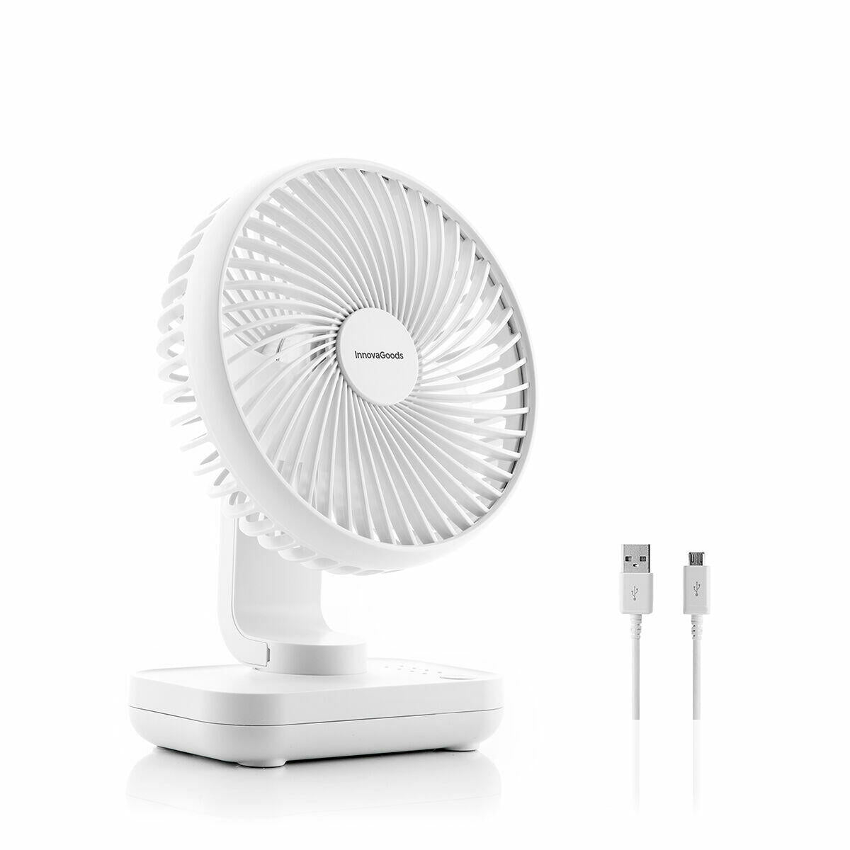 Ventilador de Oficina Recargable Fanrec InnovaGoods Ø5,4'' 3600 mAh / 13,3 W