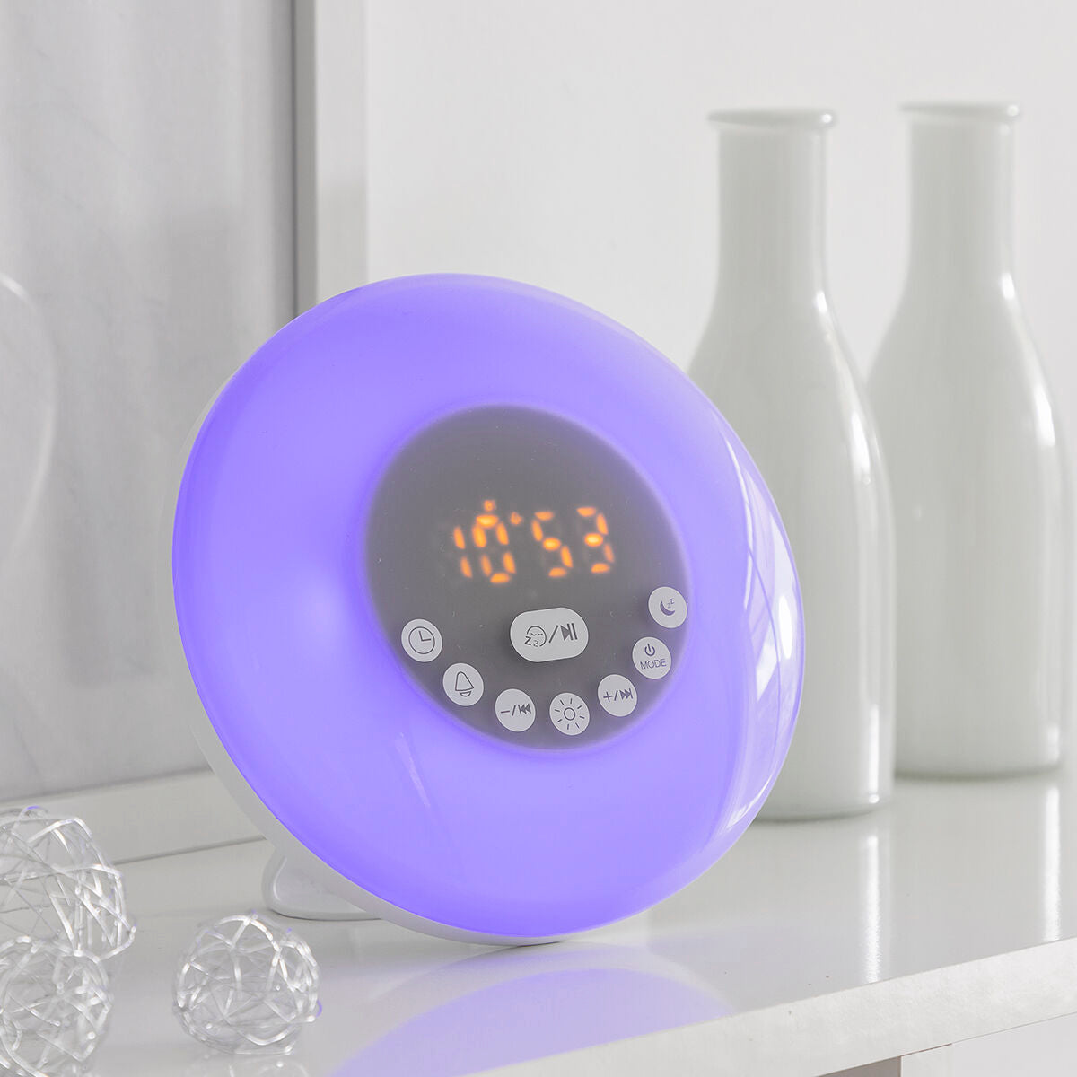 Despertador Amanecer Recargable con Altavoz Sunrilk InnovaGoods